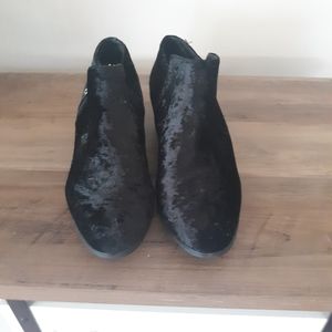 Black Velvet Very Volatile Zipper Booties